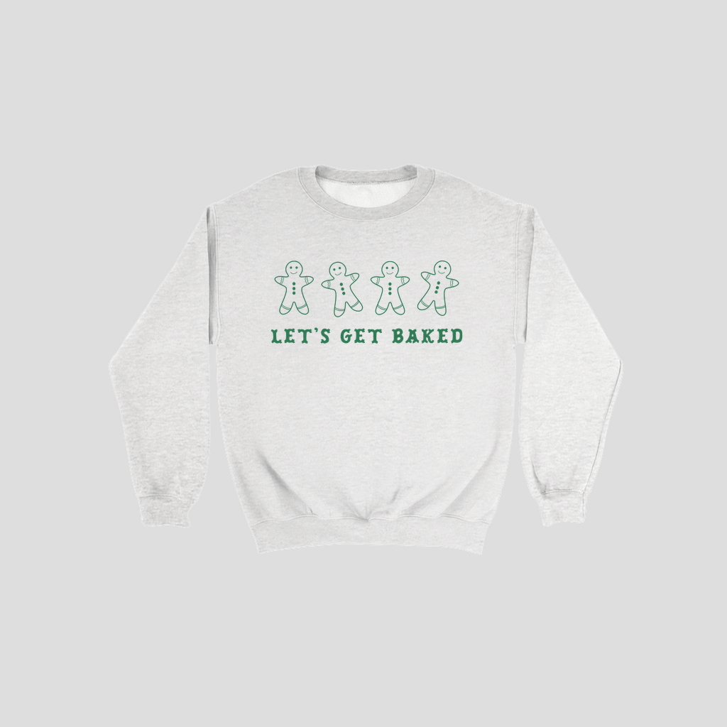 Let's Get Baked Holiday Sweatshirt in Neutral Colors