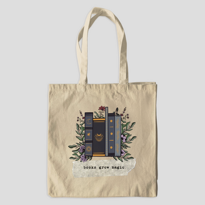 Books Grow Magic Canvas Tote Bags