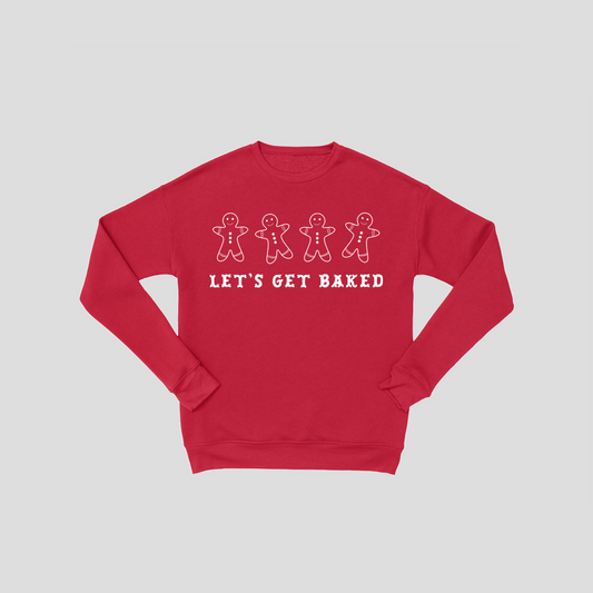 Let's Get Baked Holiday Sweatshirt - Red