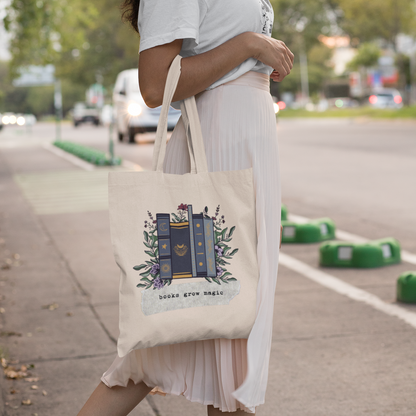 Books Grow Magic Canvas Tote Bags