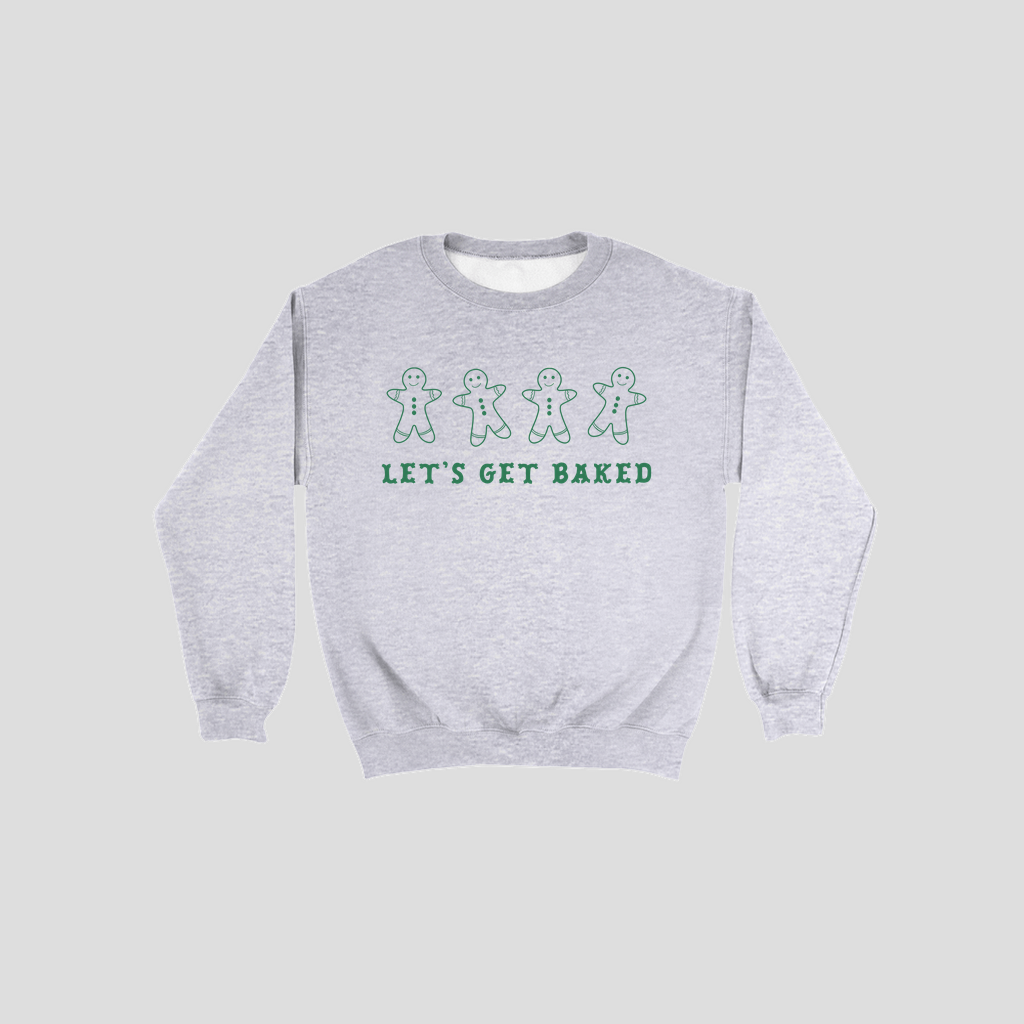 Let's Get Baked Holiday Sweatshirt in Neutral Colors