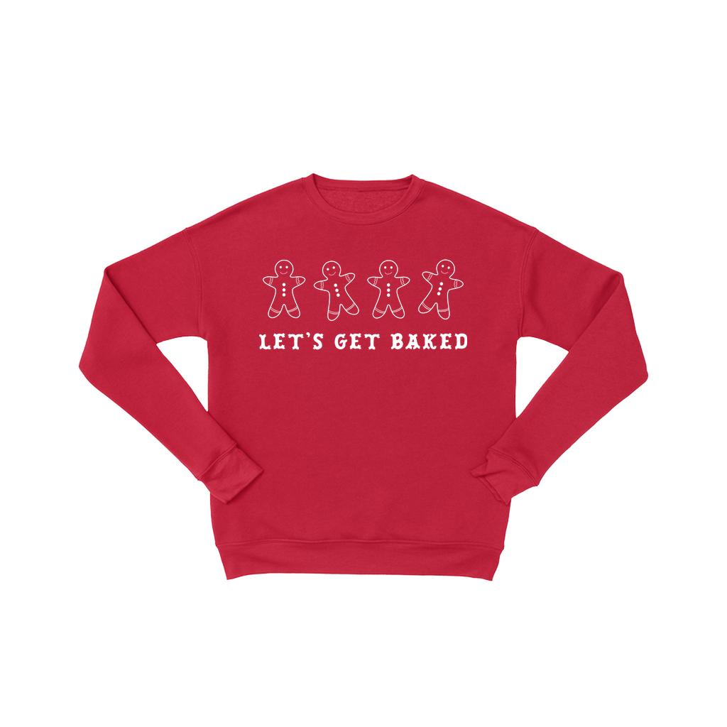 Let's Get Baked Holiday Sweatshirt - Red