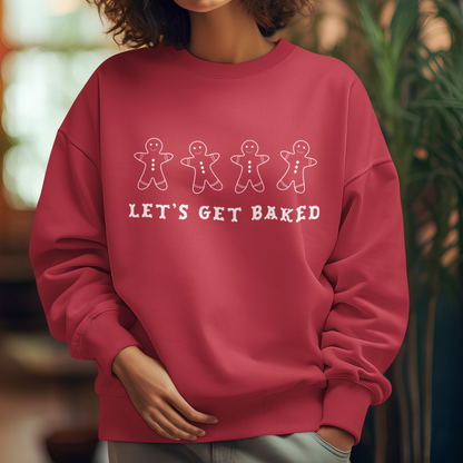 Let's Get Baked Holiday Sweatshirt - Red