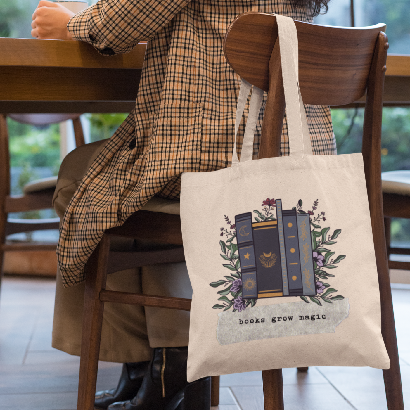 Books Grow Magic Canvas Tote Bags